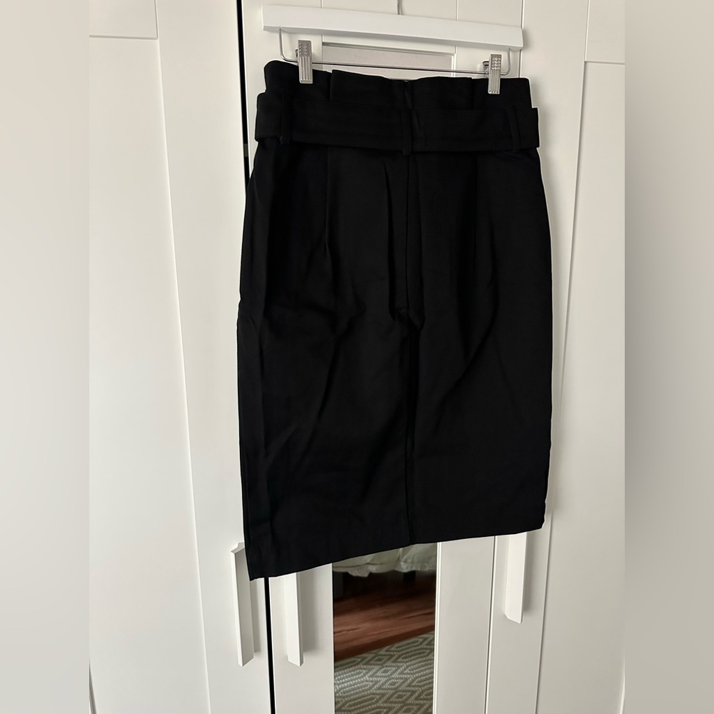 H&M Black Belted Button Down Pencil Skirt Women’s 10 - Picture 4 of 6